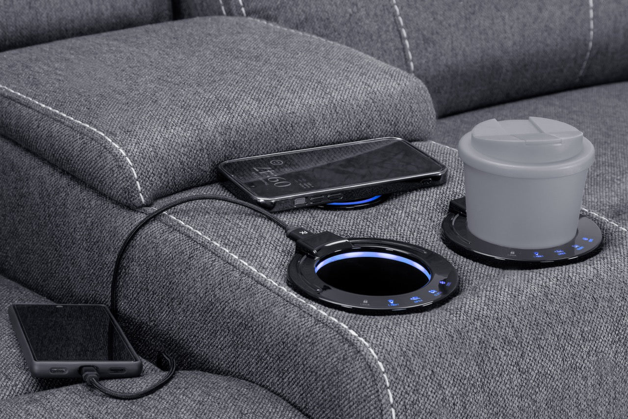 Galaxy Tech Recliner 2-Seater Sofa