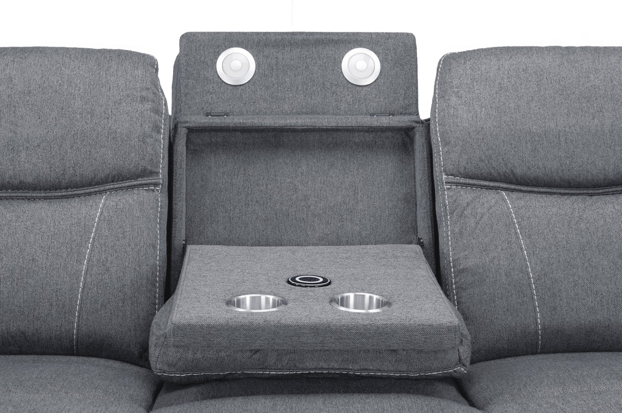 Galaxy Tech Recliner 3-Seater Sofa