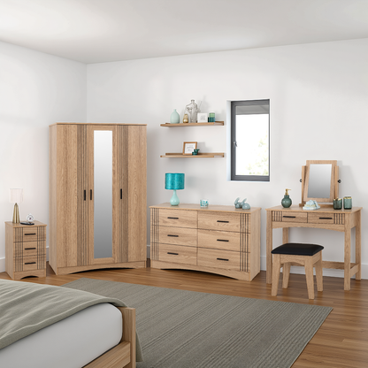 Tessa 3 Drawer Bedside