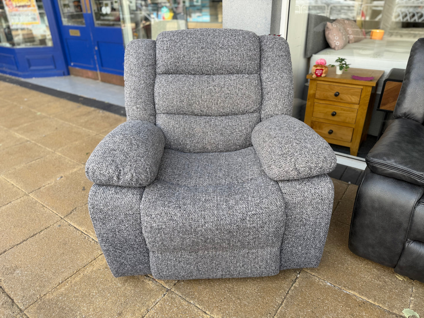 Grey Recliner Armchair #U1306