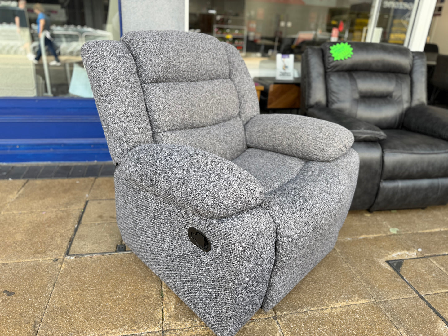 Grey Recliner Armchair #U1306