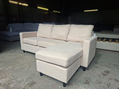 Beige 3-seater Chaise Sofa #U1337