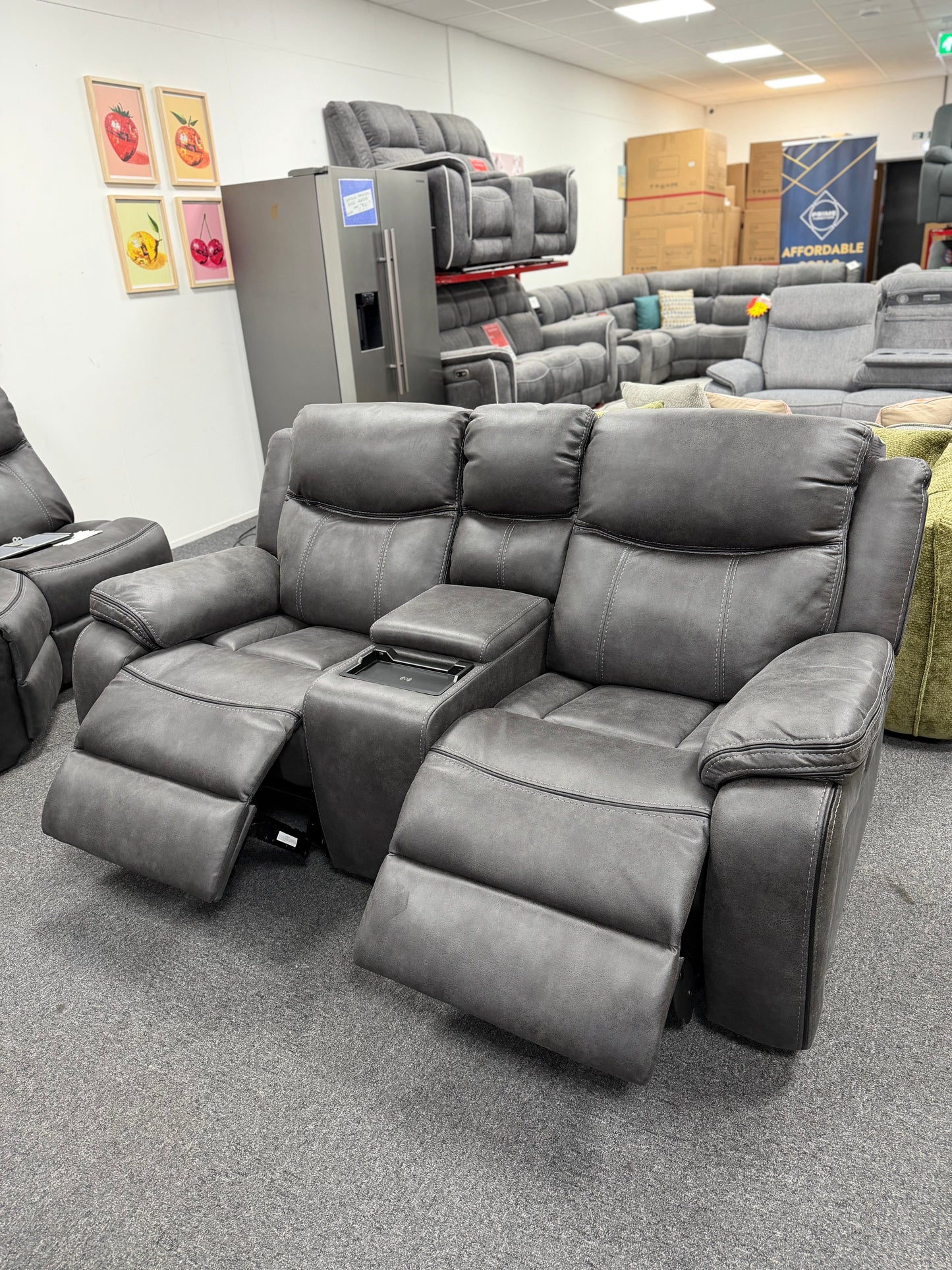 Lotus Modular 2 Seater Power Recliner - Bluetooth Speaker, Wireless Charger & Power Headrests