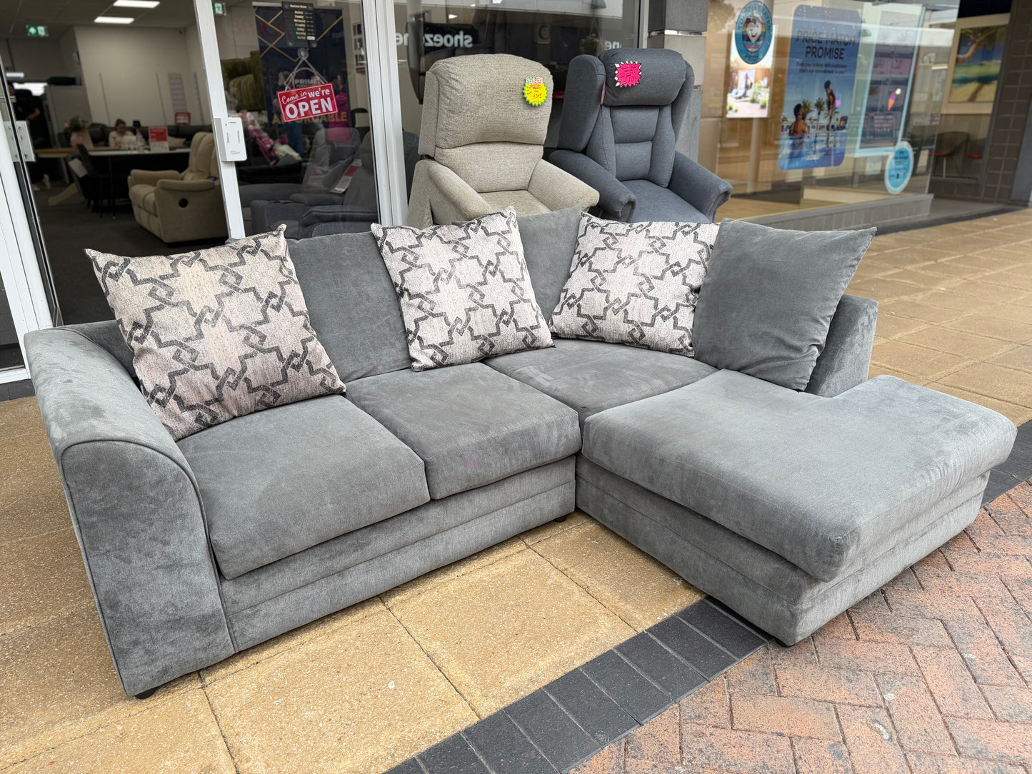 Dunelm Grey Corner Sofa #U1334