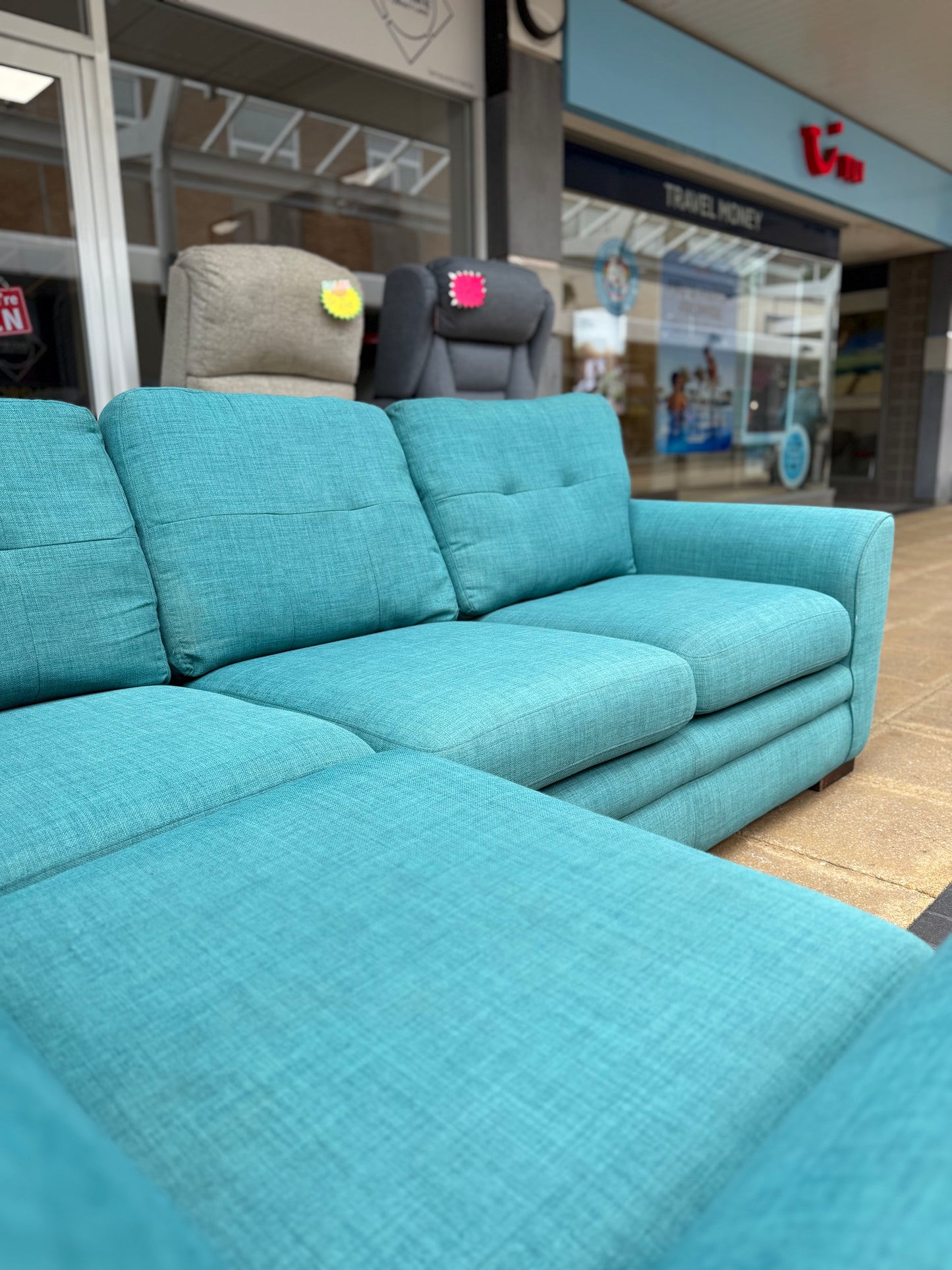 DFS Grey Corner Sofa #U1335