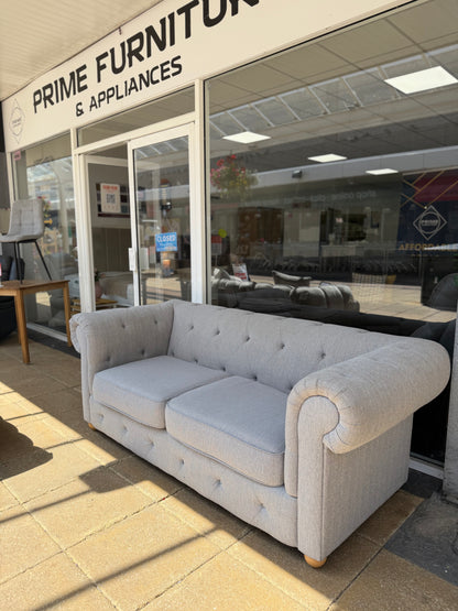Grey Fabric Chesterfield Sofa #U1315