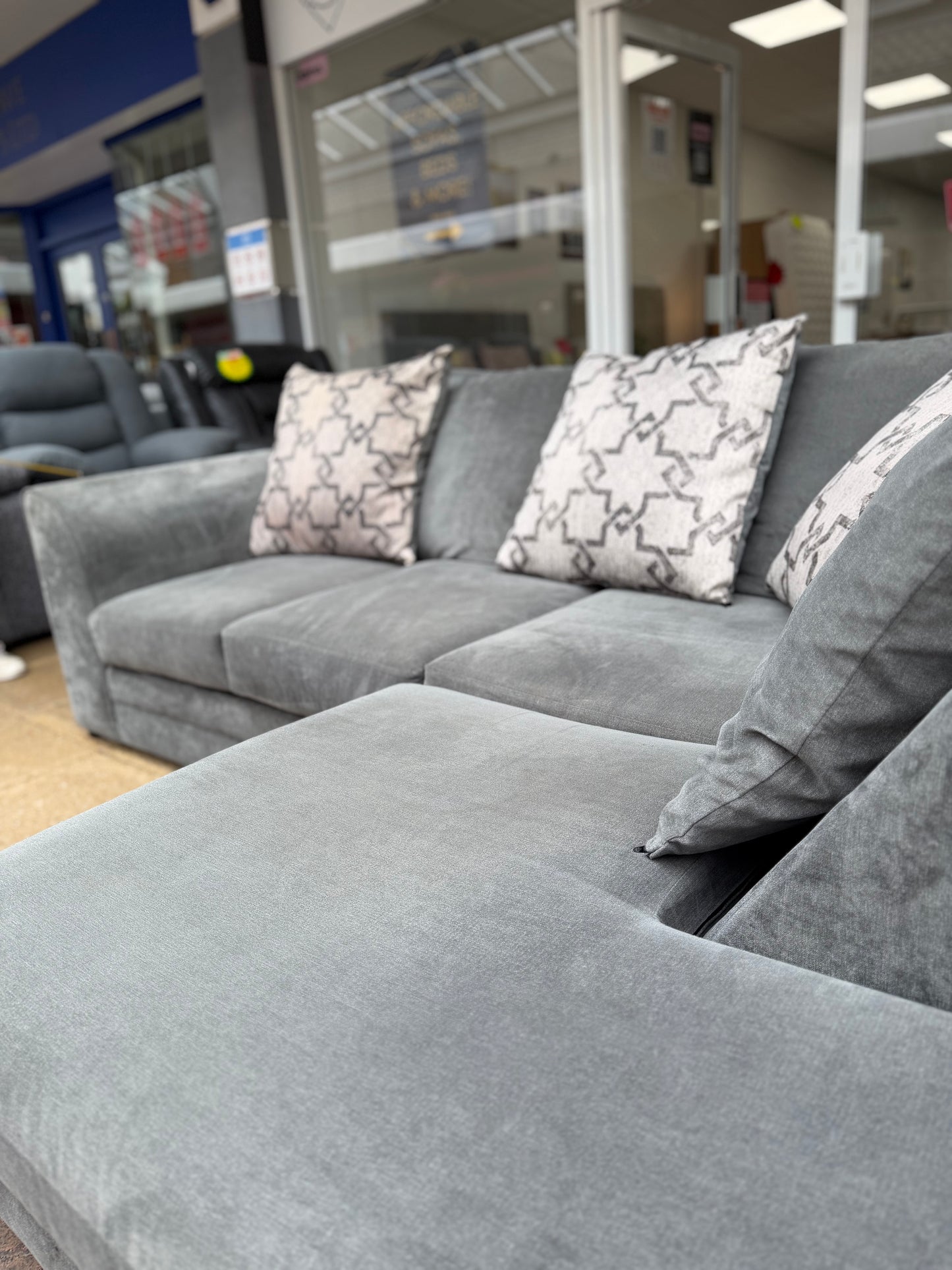 Dunelm Grey Corner Sofa #U1334