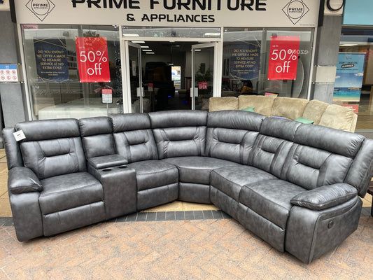 Onyx Power Recliner Corner Sofa with Centre Console