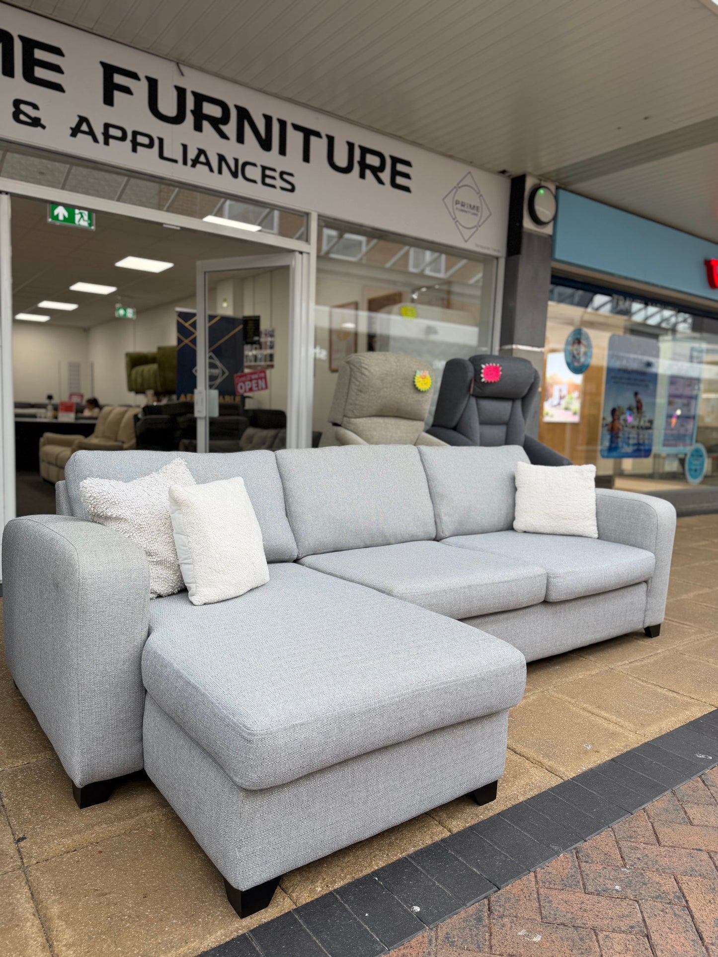 DFS Grey Corner Sofa #U1336