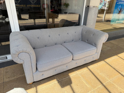Grey Fabric Chesterfield Sofa #U1315