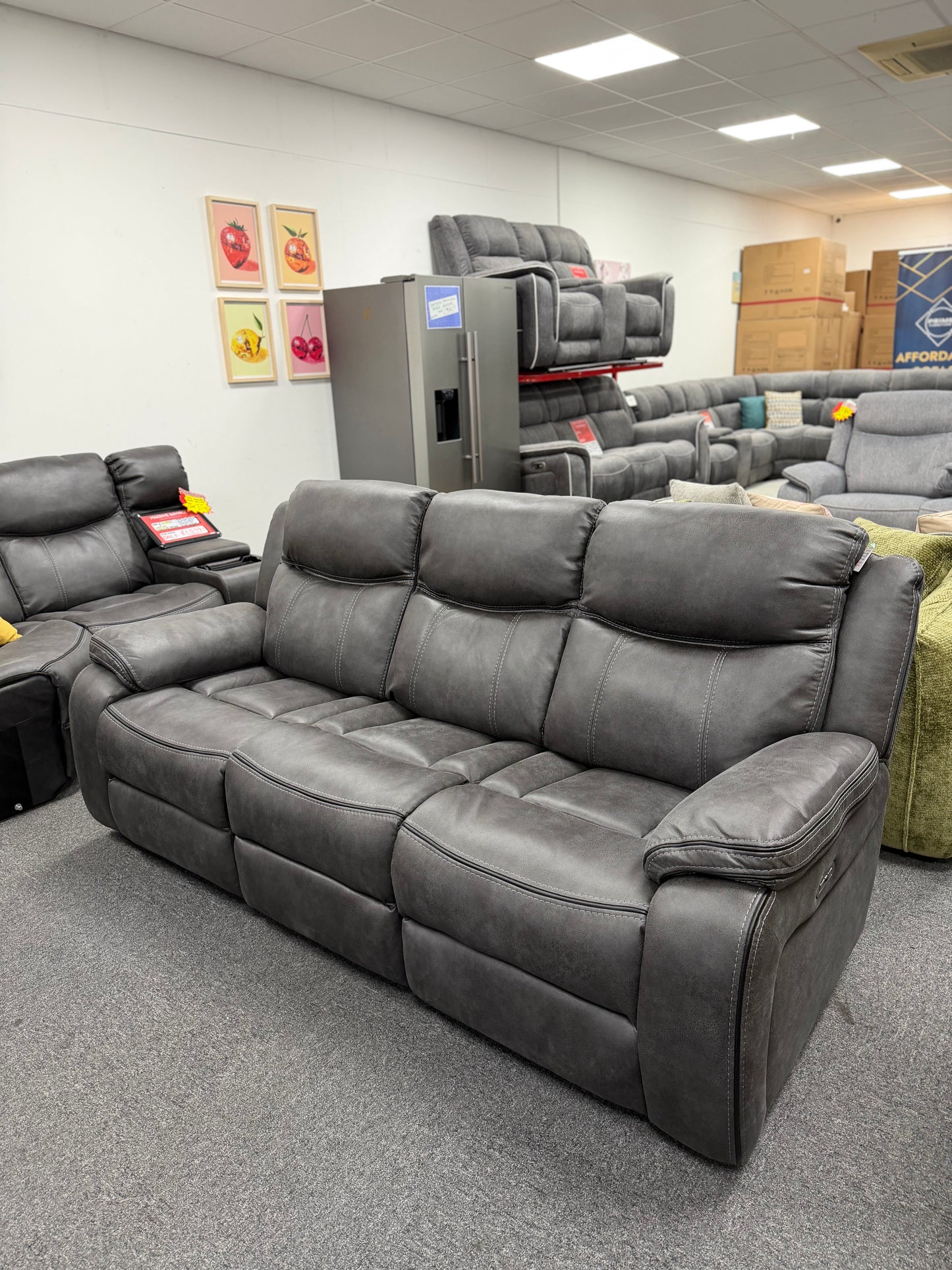 Lotus Modular 3 Seater Power Recliner - Bluetooth Speaker & Power Headrests