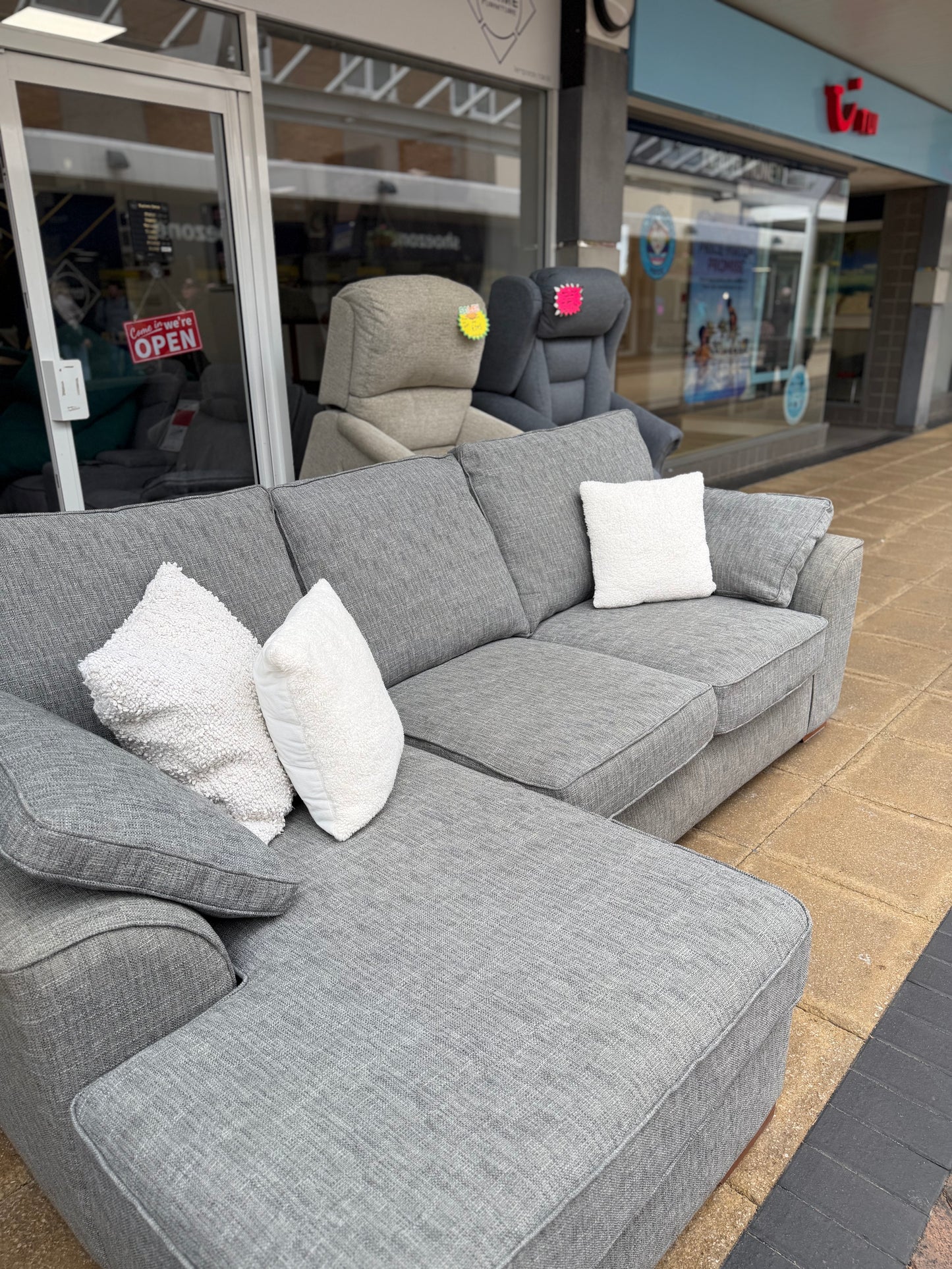 Next Stamford Grey Corner Sofa #U1312