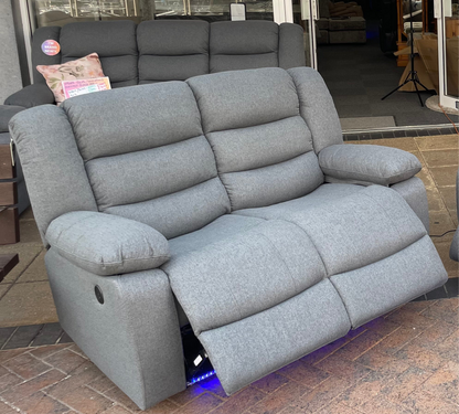 Barry Pro Electric Recliner 2 Seater - Grey Fabric