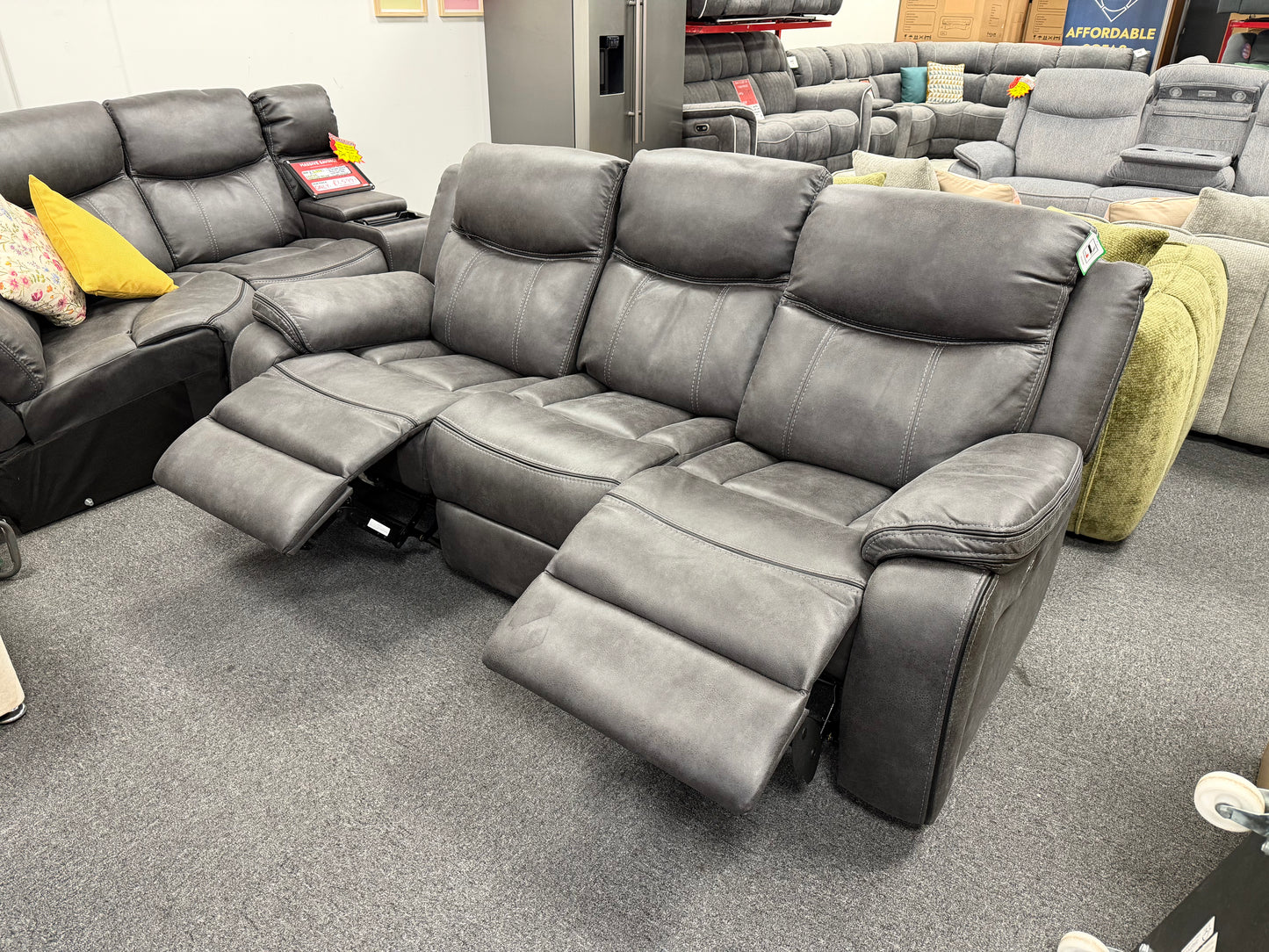 Lotus Modular 3 Seater Power Recliner - Bluetooth Speaker & Power Headrests