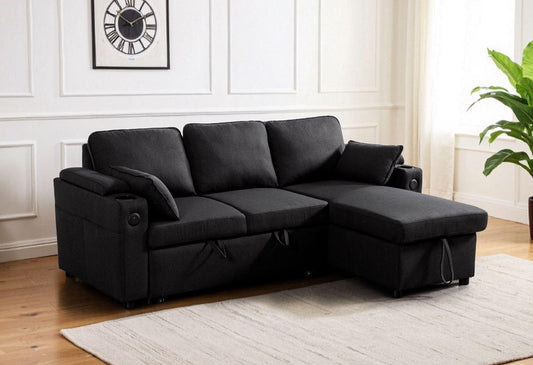 Ex Display Frankie 2.0 Corner Sofa Bed - Dark Platinum