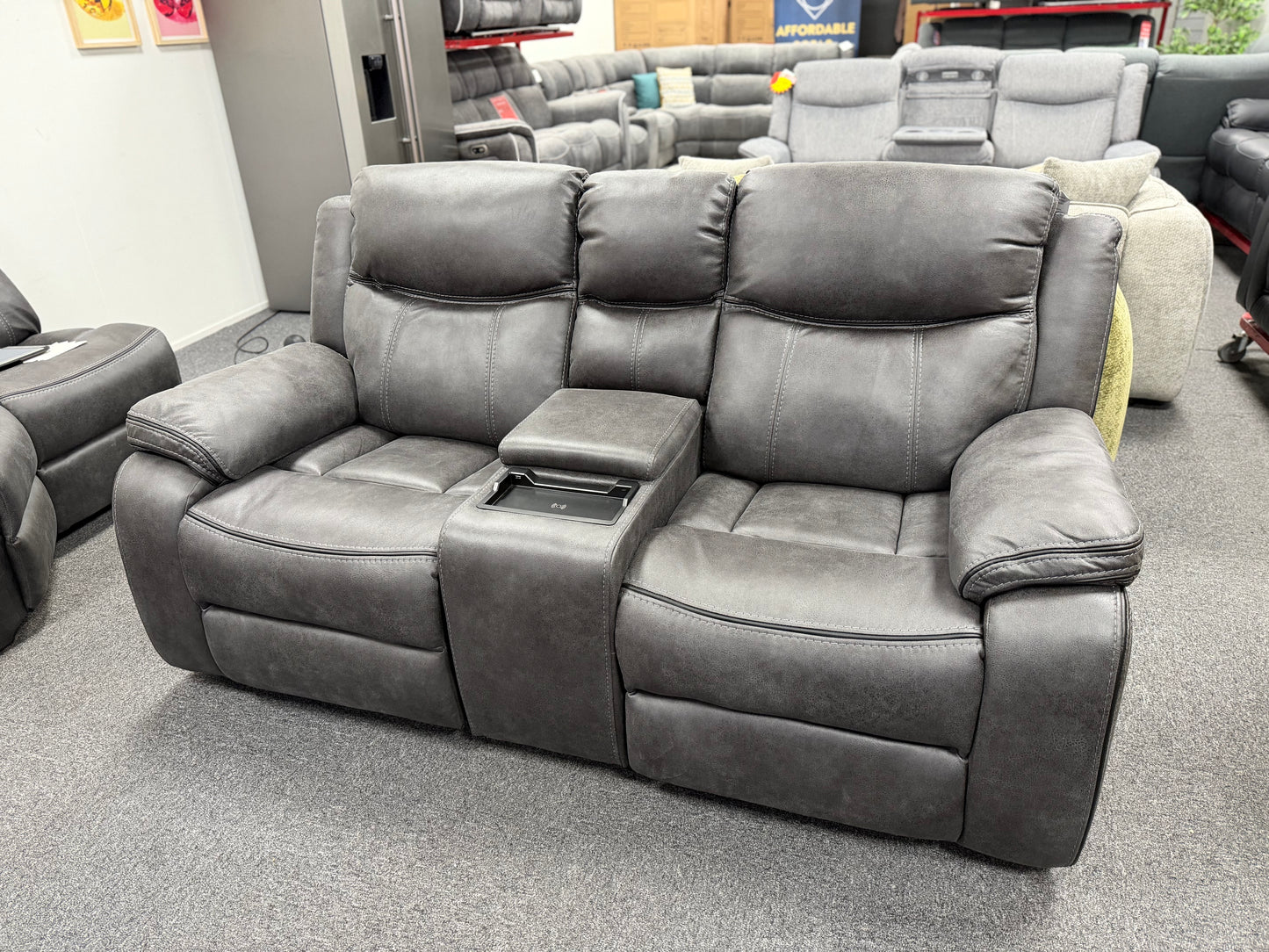 Lotus Modular 2 Seater Power Recliner - Bluetooth Speaker, Wireless Charger & Power Headrests