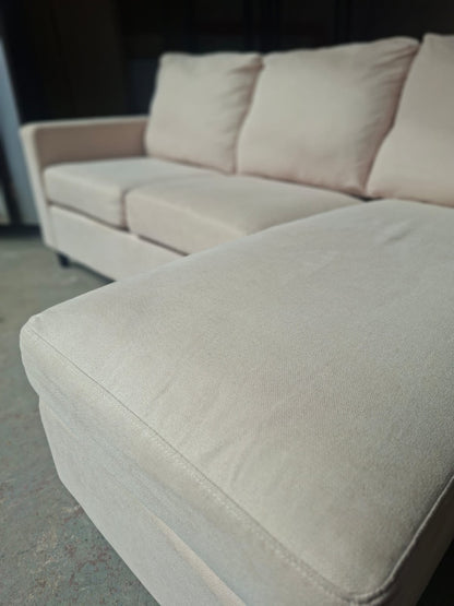 Beige 3-seater Chaise Sofa #U1337