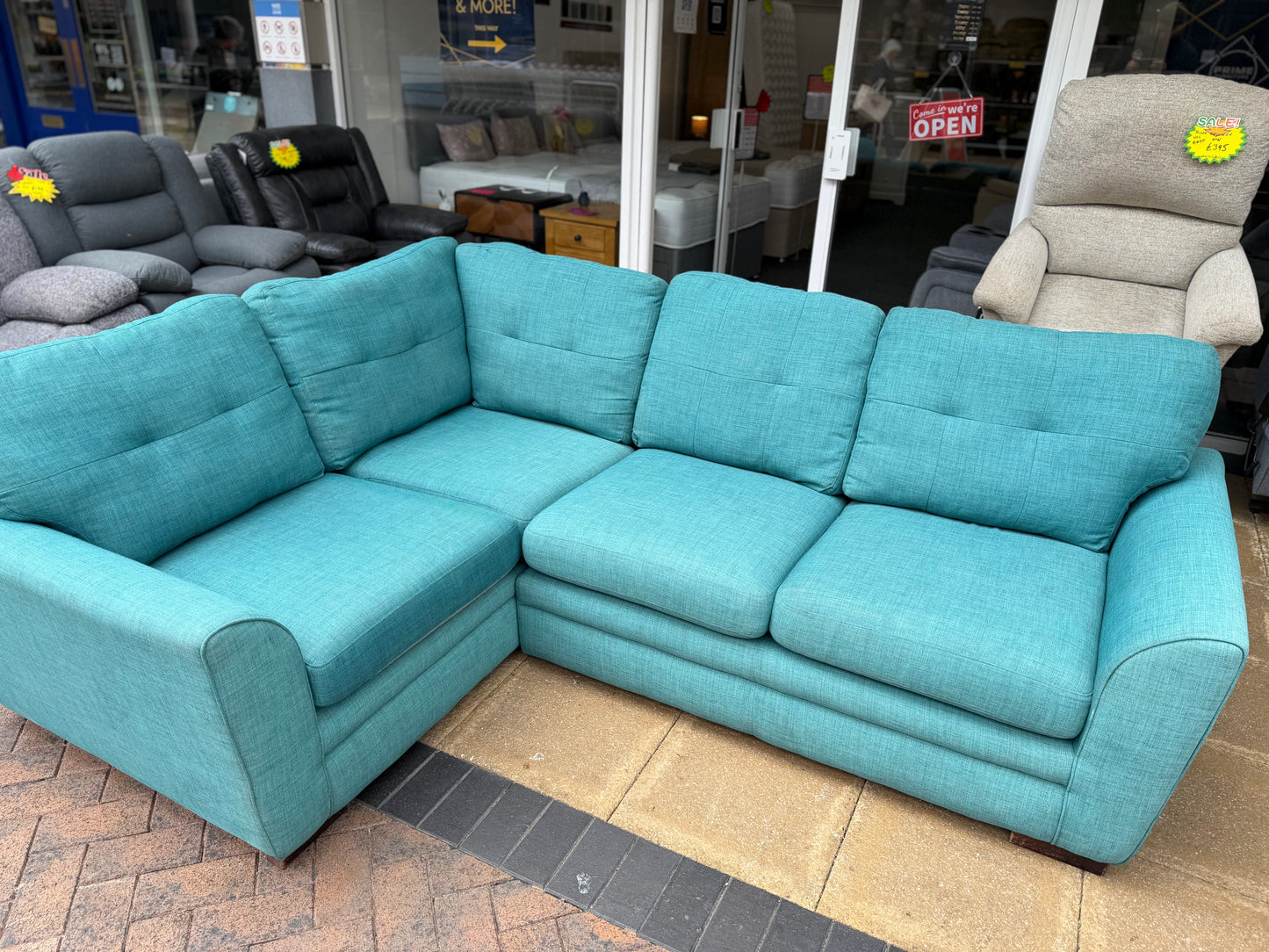 DFS Grey Corner Sofa #U1335