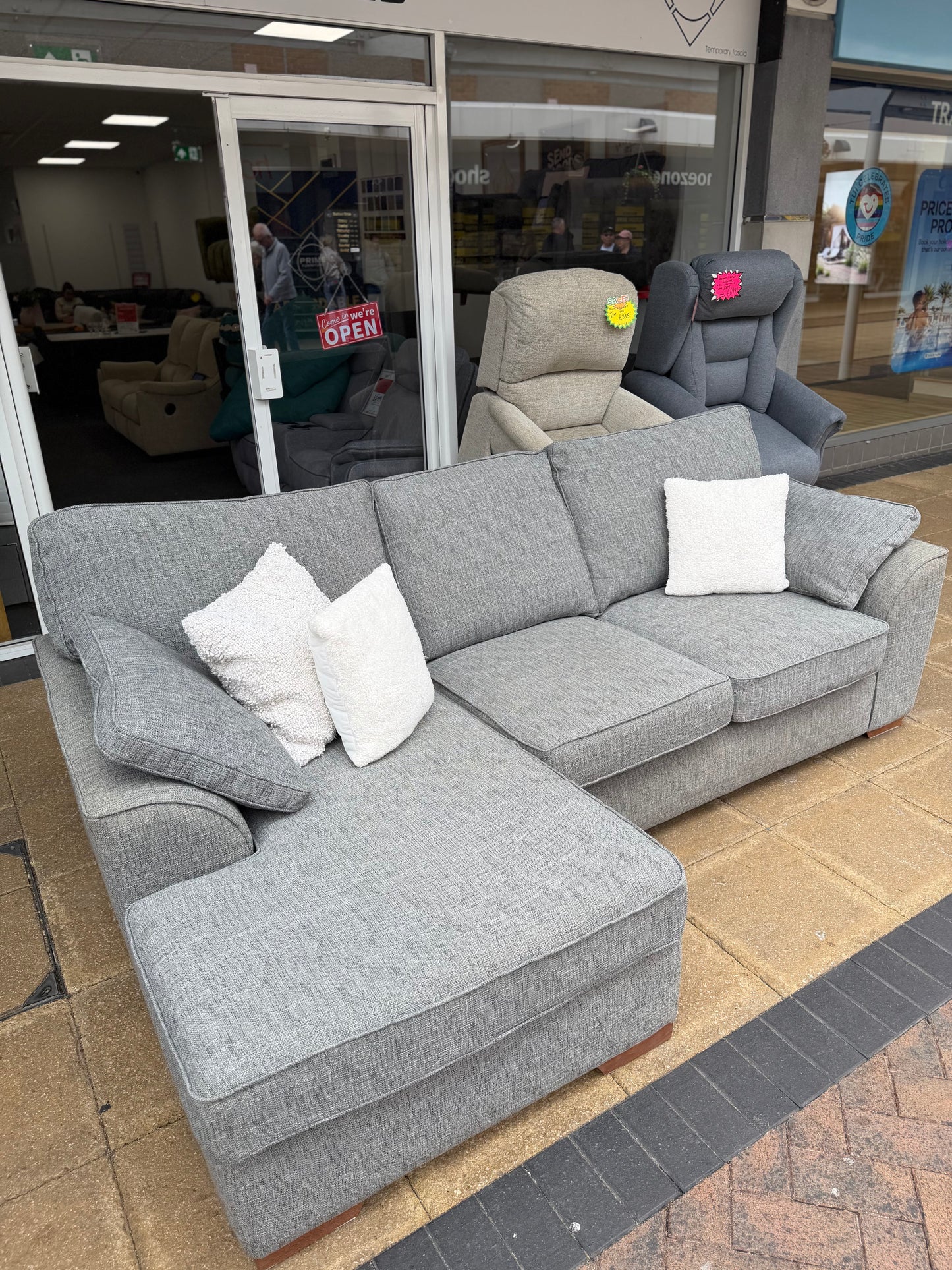 Next Stamford Grey Corner Sofa #U1312