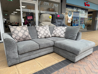 Dunelm Grey Corner Sofa #U1334