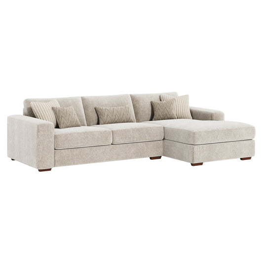 Henley RHF Chaise Corner Sofa in Violet Stone fabric, part of the modular Henley sofa collection