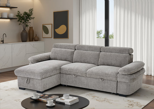 Hudson Corner Sofa Bed with Storage