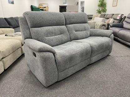 Grey Manual 3-Seater Recliner #U1377