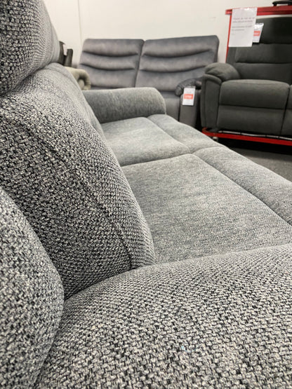 Grey Manual 3-Seater Recliner #U1377