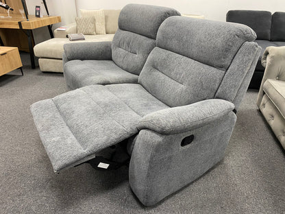 Grey Manual 3-Seater Recliner #U1377