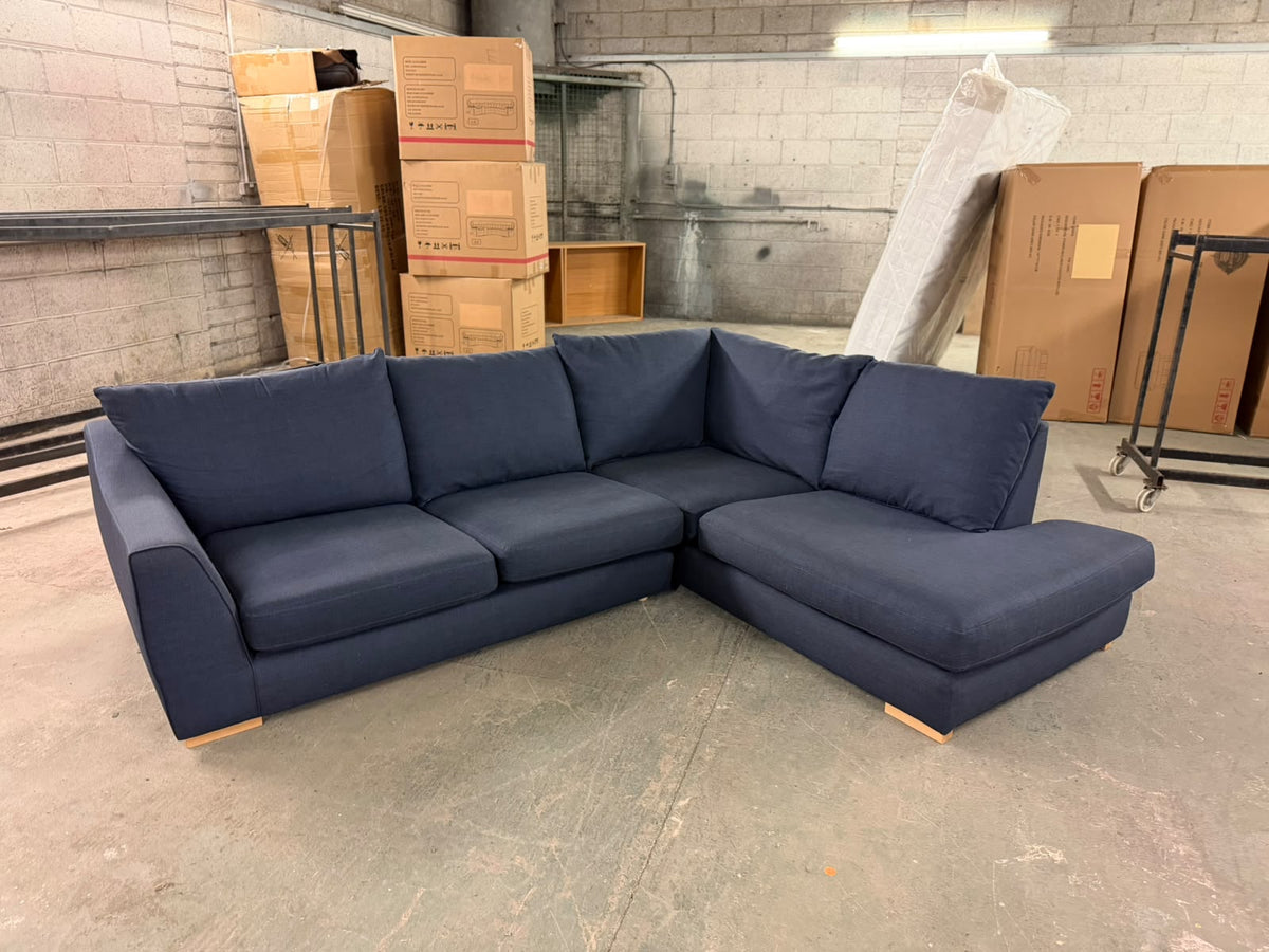 DFS Navy Blue RHF Corner Sofa #U1381