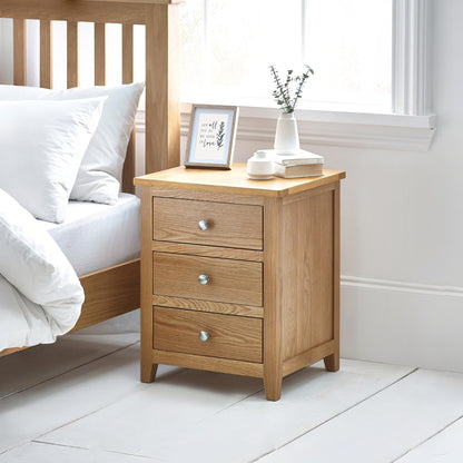 Mallory 3 Drawer Bedside