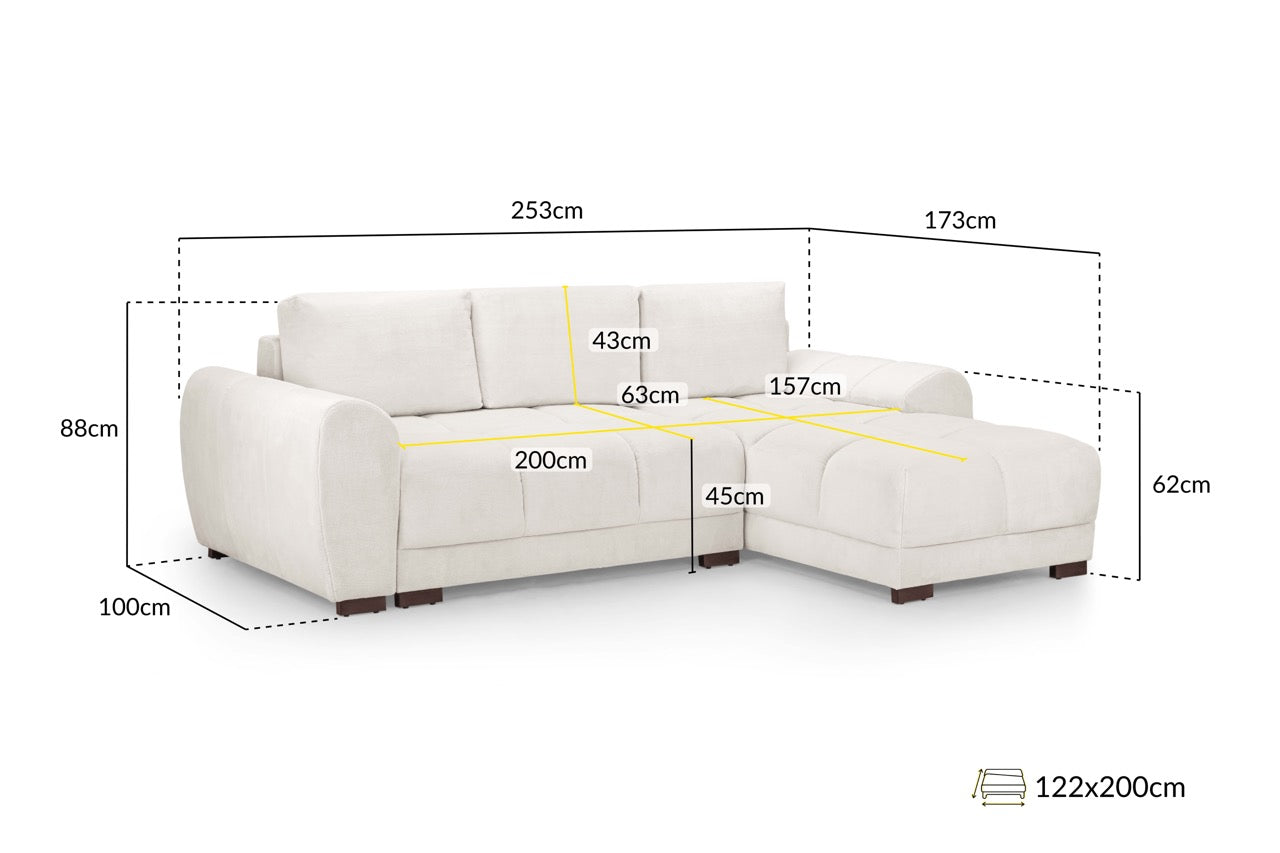 Azzuro Corner Sofa Bed