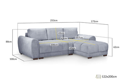Azzuro Corner Sofa Bed