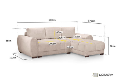 Azzuro Corner Sofa Bed
