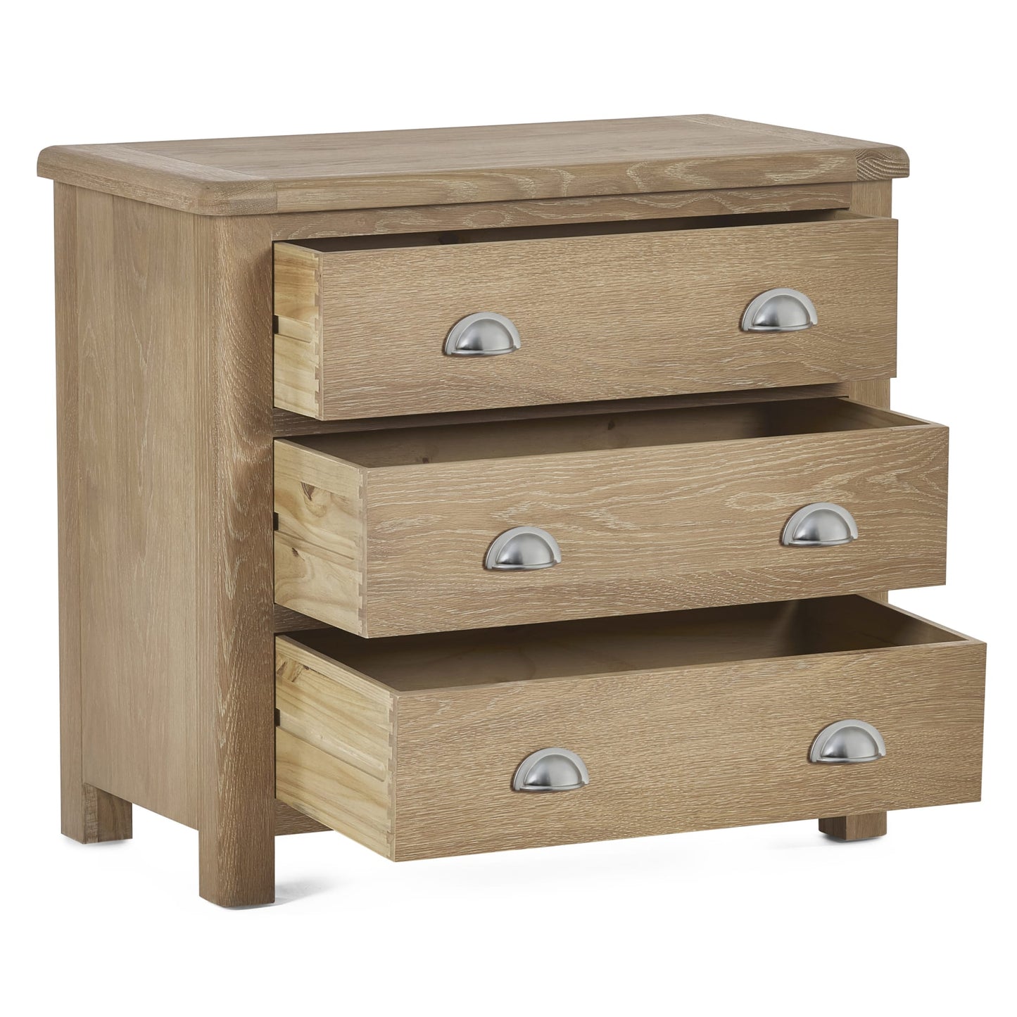 Memphis Limed Oak 3 Drawer Chest