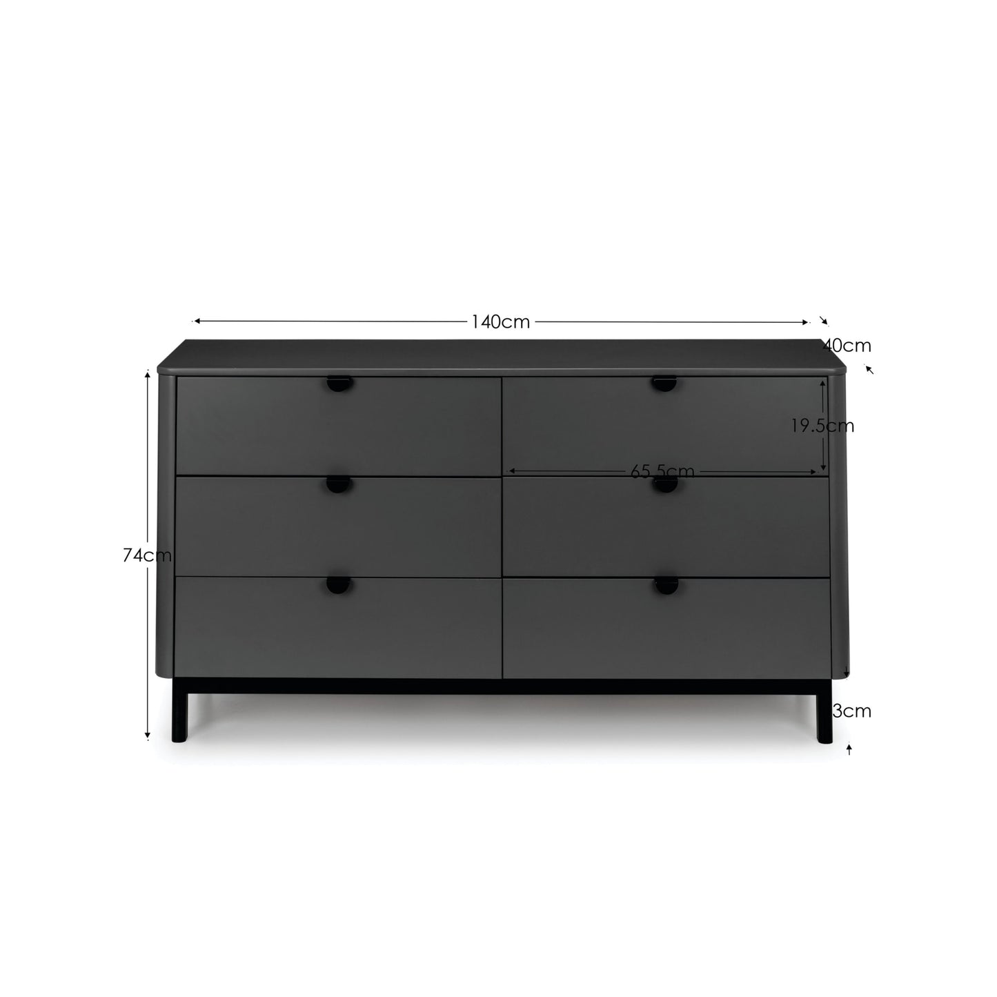 Chloe 6 Drawer Wide Chest