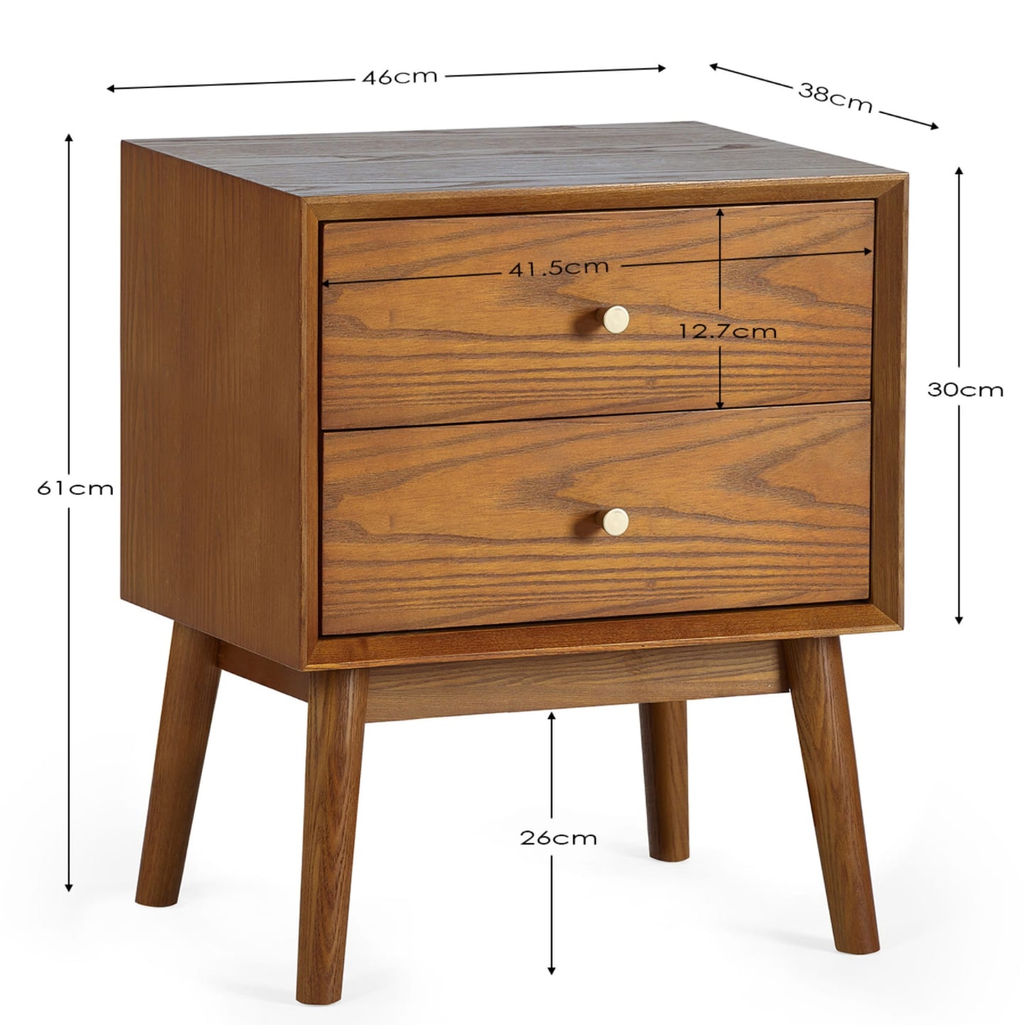Lowry 2 Drawer Bedside