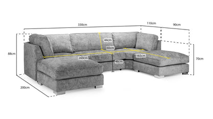 Bishop Fullback U-Shaped Sofa