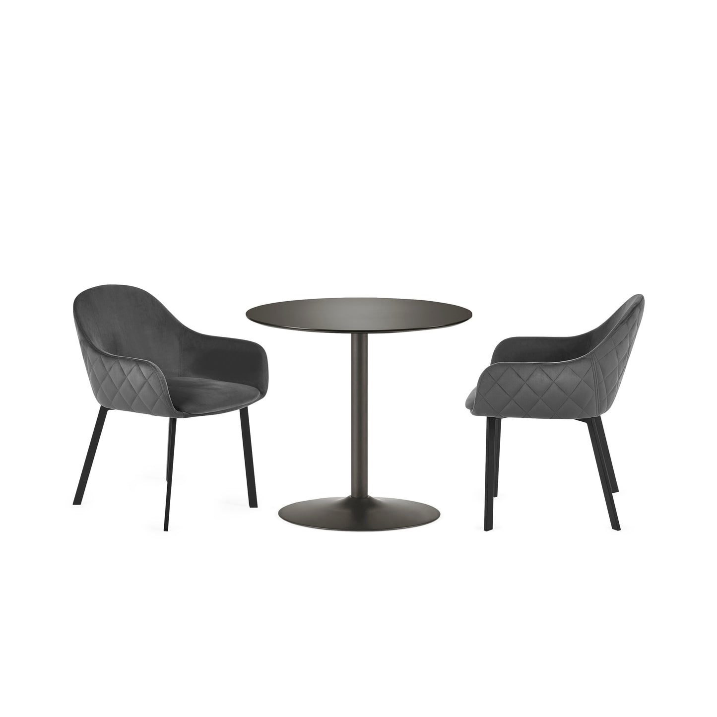 Lima Dining Chair - Grey Velvet