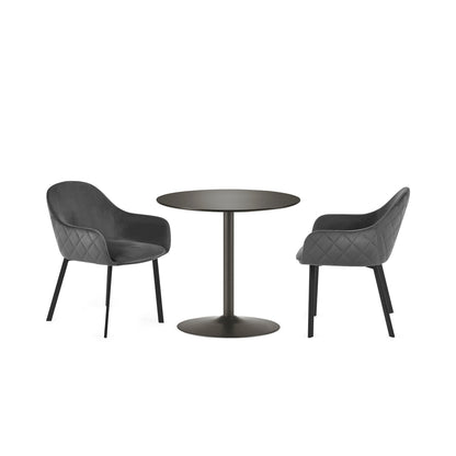 Lima Dining Chair - Grey Velvet