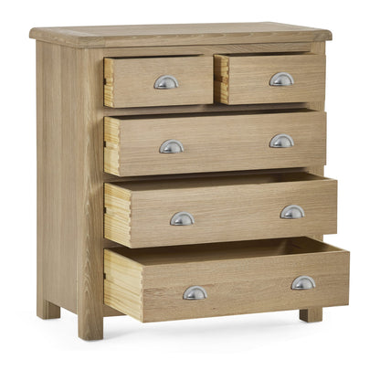 Memphis Limed Oak 3 + 2 Drawer Chest