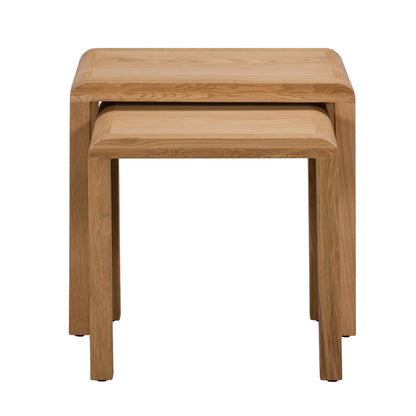 Curve Oak Nest Of 2 Tables