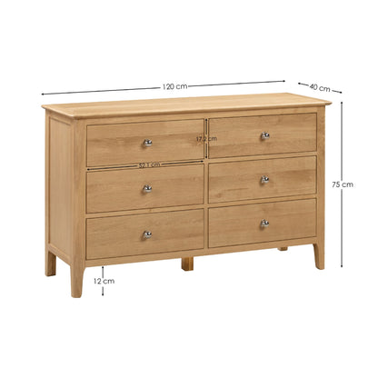 Cotswold 6 Drawer Wide Chest