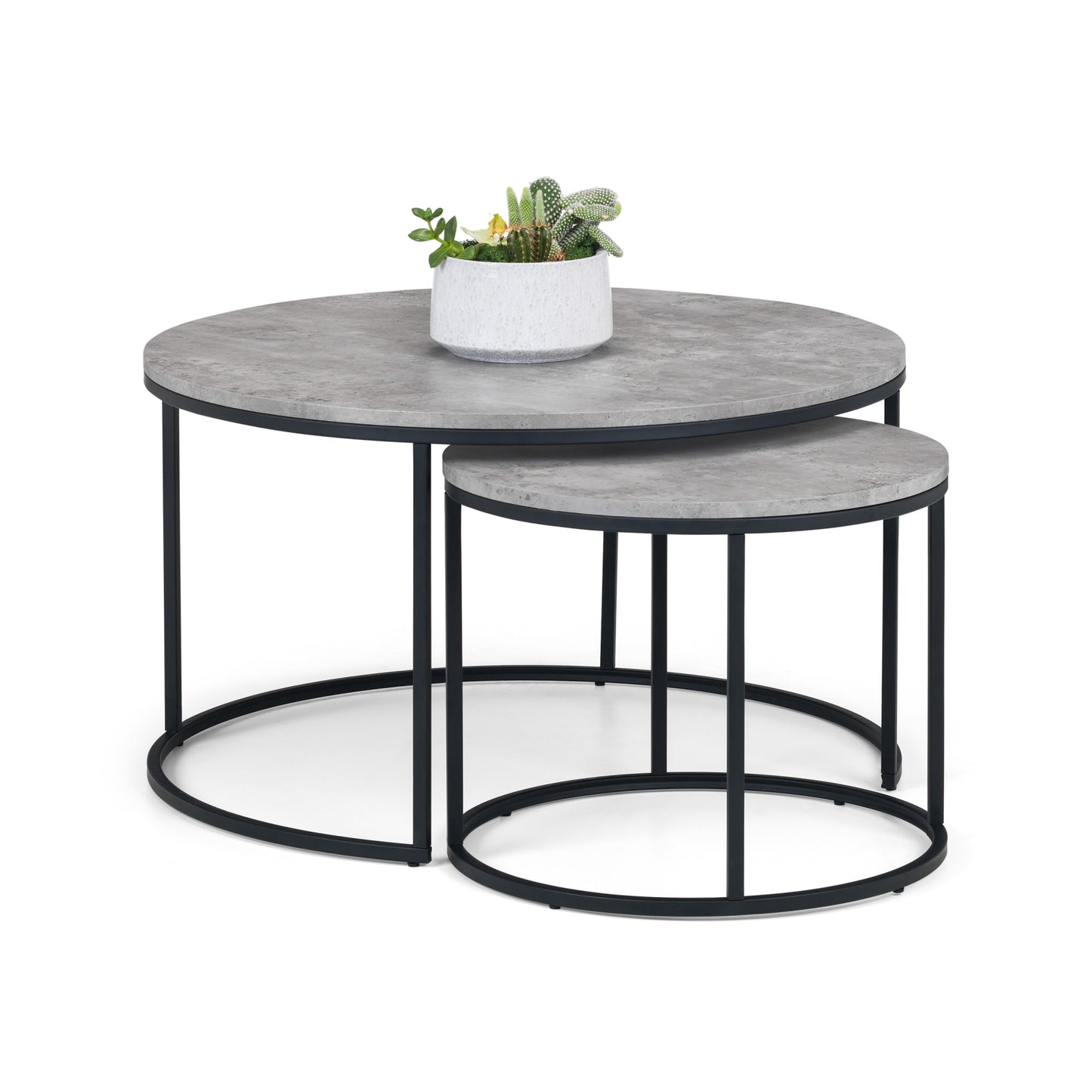 Staten Concrete Round Nesting Coffee Table