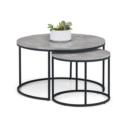 Staten Concrete Round Nesting Coffee Table