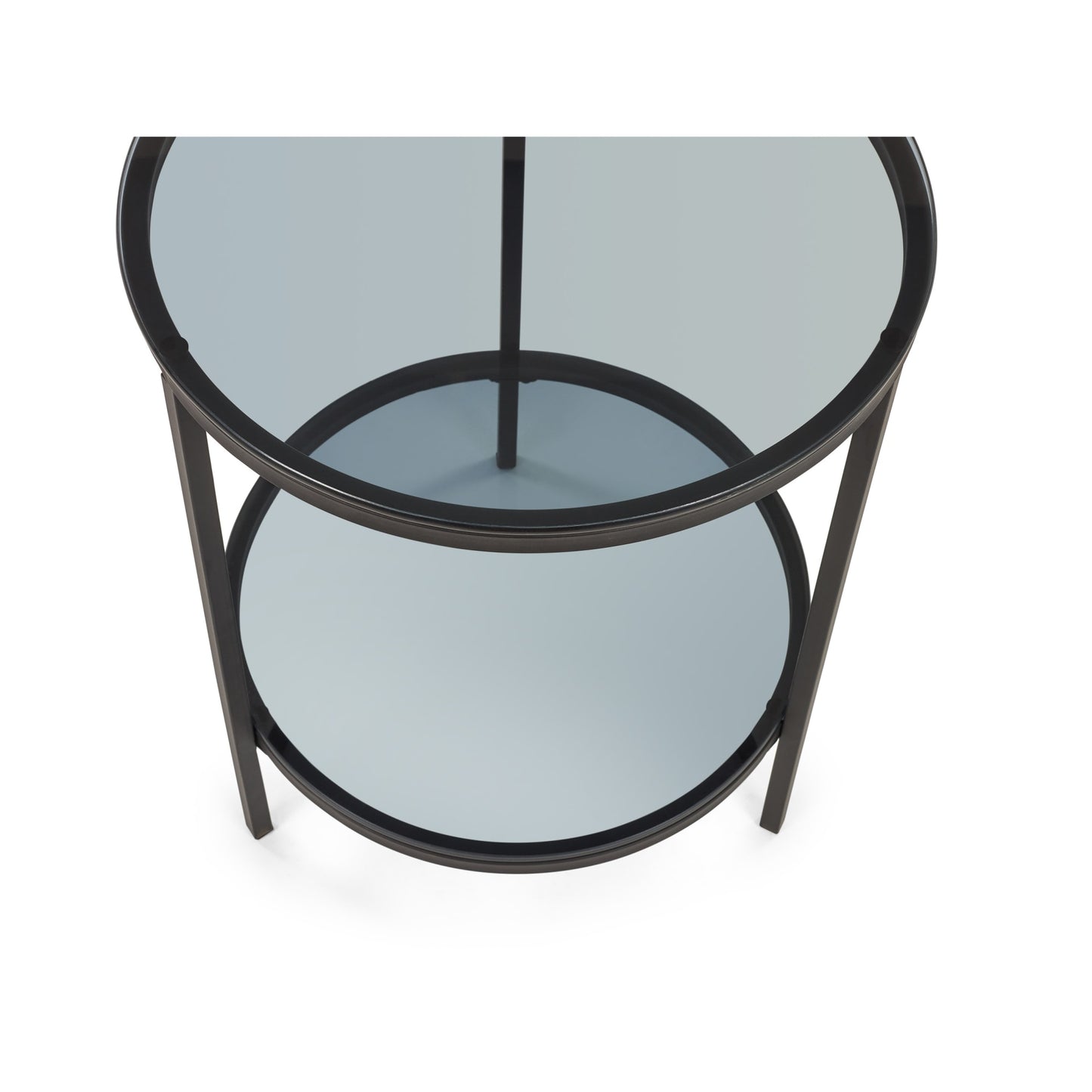 Chicago Circular Side Table With Shelf