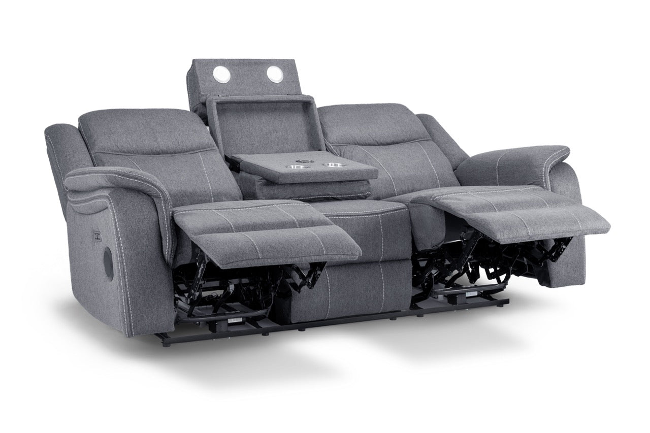 Galaxy Tech Recliner 3-Seater Sofa