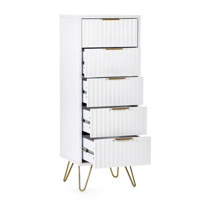 Murano 5 Drawer Tallboy