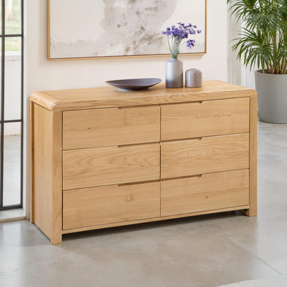 Curve 6 Drawer Wide Chest