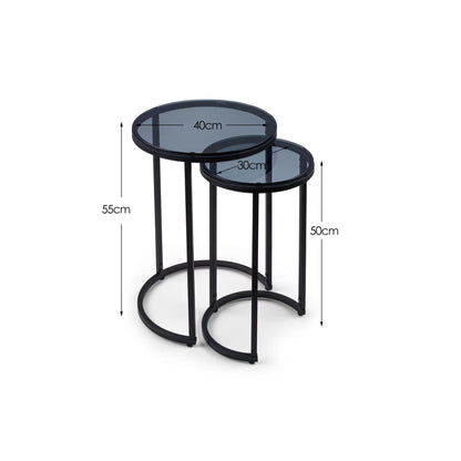 Chicago Round Nesting Side Tables